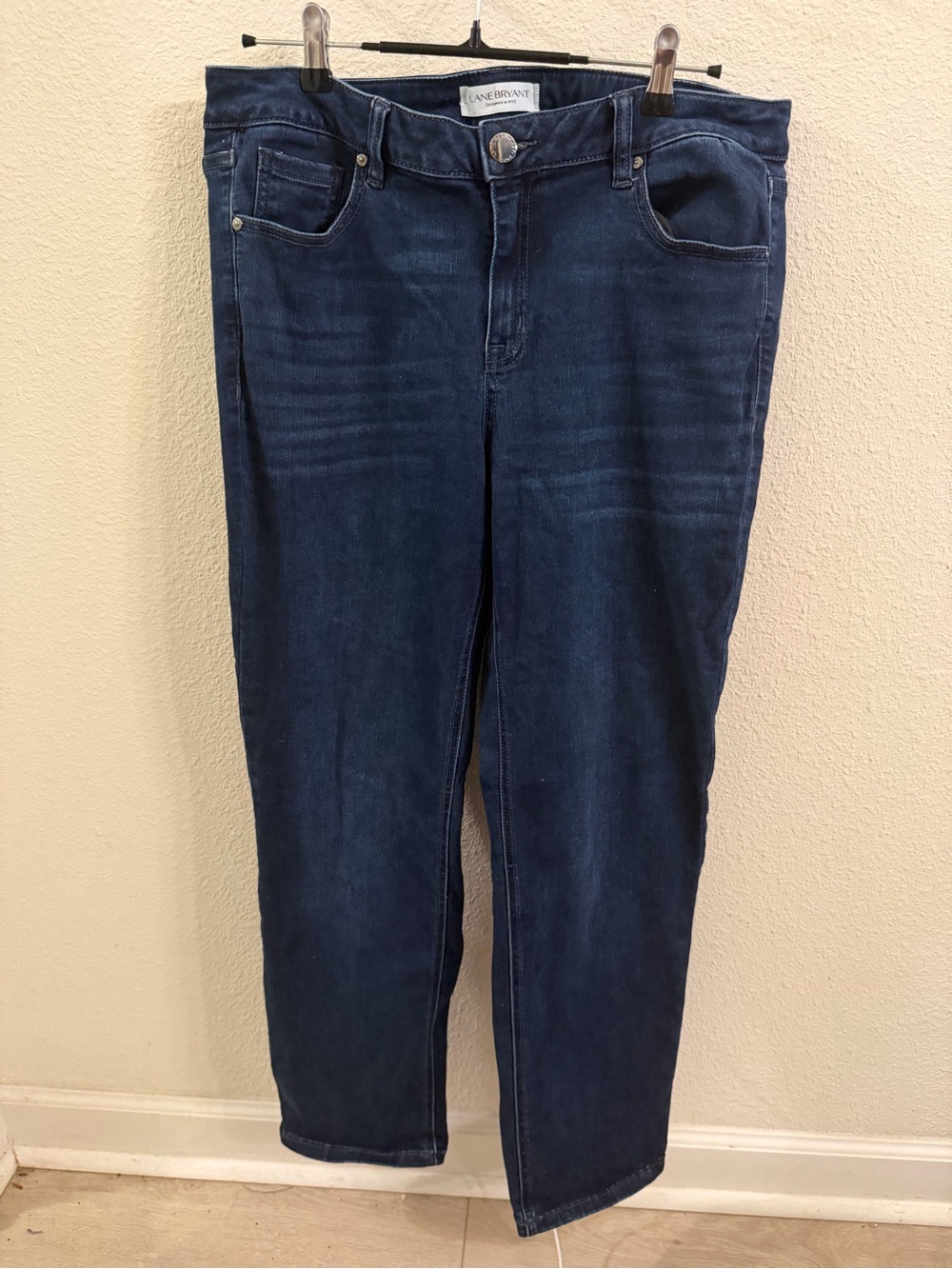 Lane Bryant Dark Blue Straight-Leg Jeans